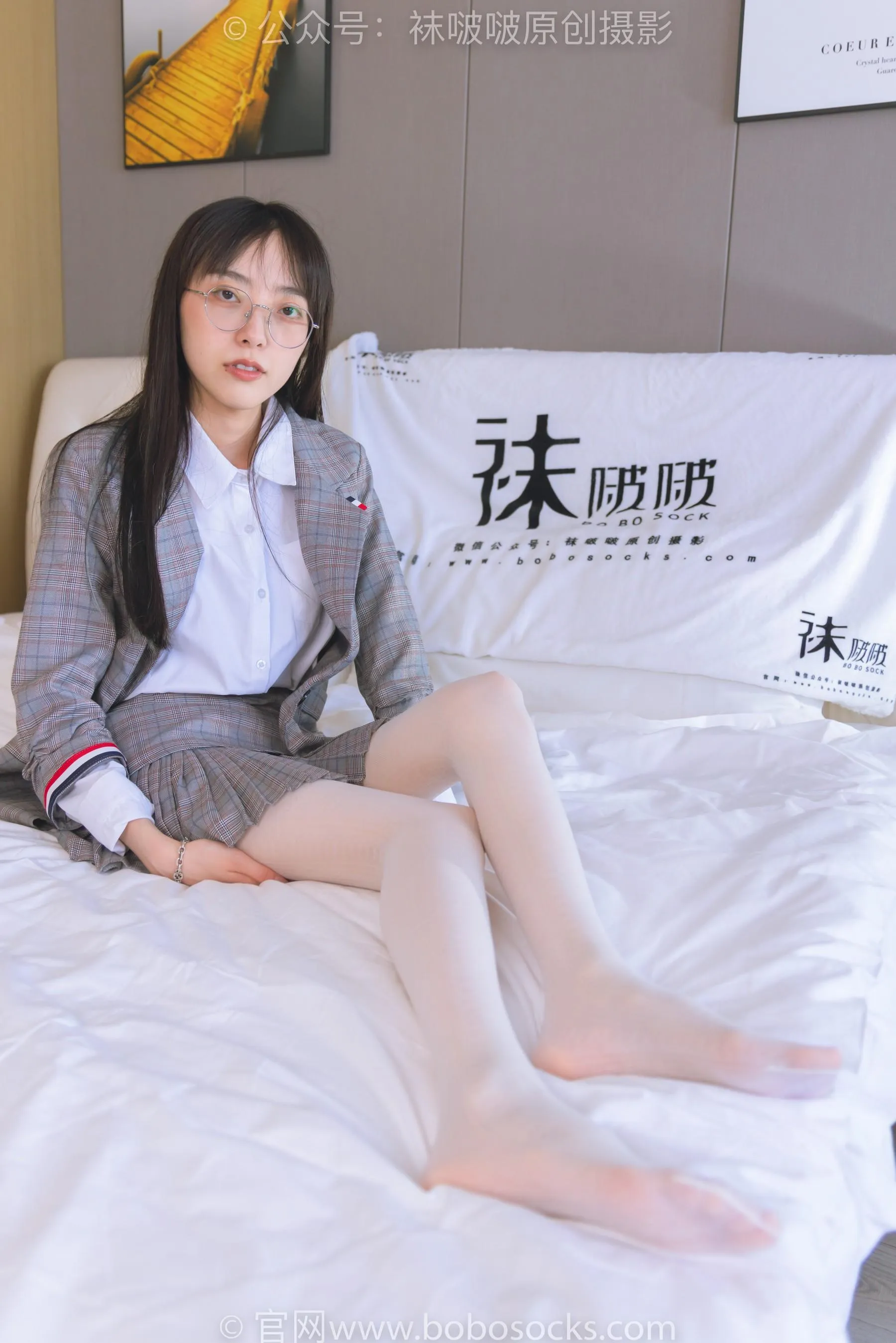 [BoBoSocks袜啵啵]NO.202 稚予-皮鞋、白色蕾丝丝袜、ol风[23] [53P]插图6